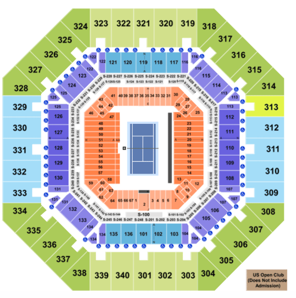 us open seating chart for arthur ashe louis armstrong armstrong stadium seating chart